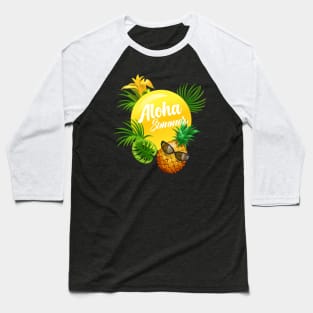 Pineapple Retro Sunglasses Aloha Beaches Hawaii Hawaiian Baseball T-Shirt